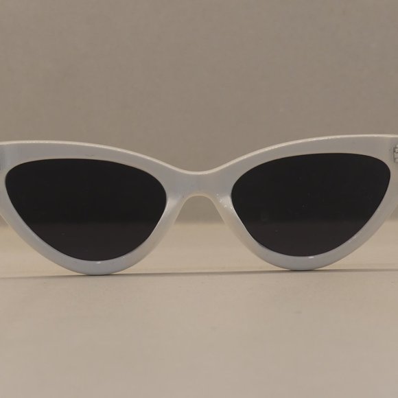 White Cateye A Sunny Place For Shady People Women's Sunglasses - Picture 5 of 5